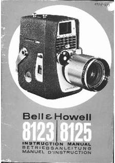 Bell and Howell 8125 manual. Camera Instructions.